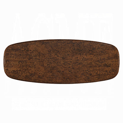 ACME Furniture - Jamonica - Dining Table - Glossy Wood Grain Top & Gold  - DN60020 view 3