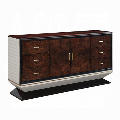 ACME Furniture - Jamonica - Dresser - Glossy Wood Grain Top & Gold  - BD20025 view 1
