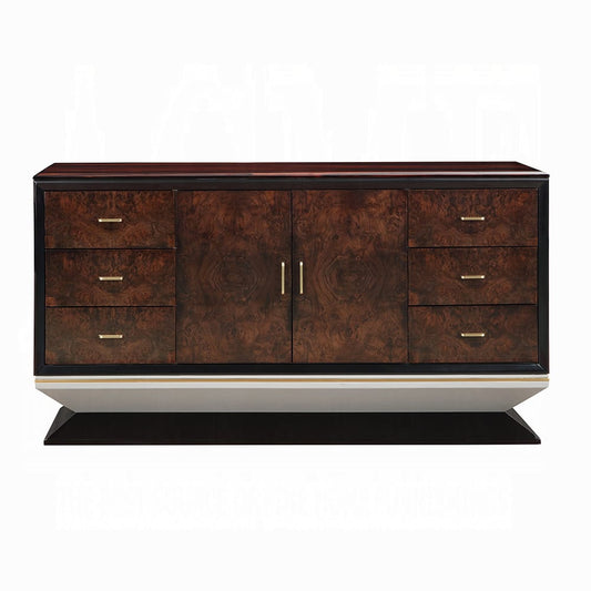 ACME Furniture - Jamonica - Dresser - Glossy Wood Grain Top & Gold  - BD20025 view 2