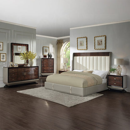 ACME Furniture - Jamonica - Dresser - Glossy Wood Grain Top & Gold  - BD20025 view 6