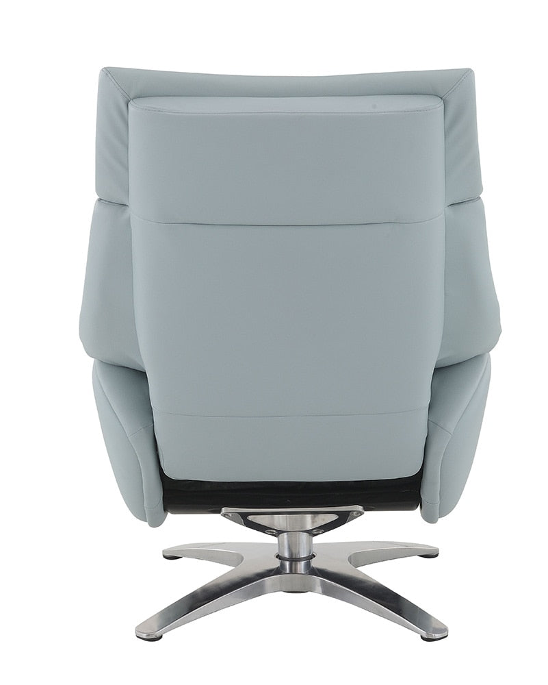ACME Furniture - Janella Accent Chair w/Swivel & Ottoman - Babyblue Top Grain Leather - AC02990 veiw 7