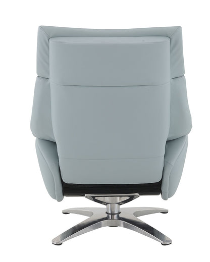 ACME Furniture - Janella Accent Chair w/Swivel & Ottoman - Babyblue Top Grain Leather - AC02990 veiw 7