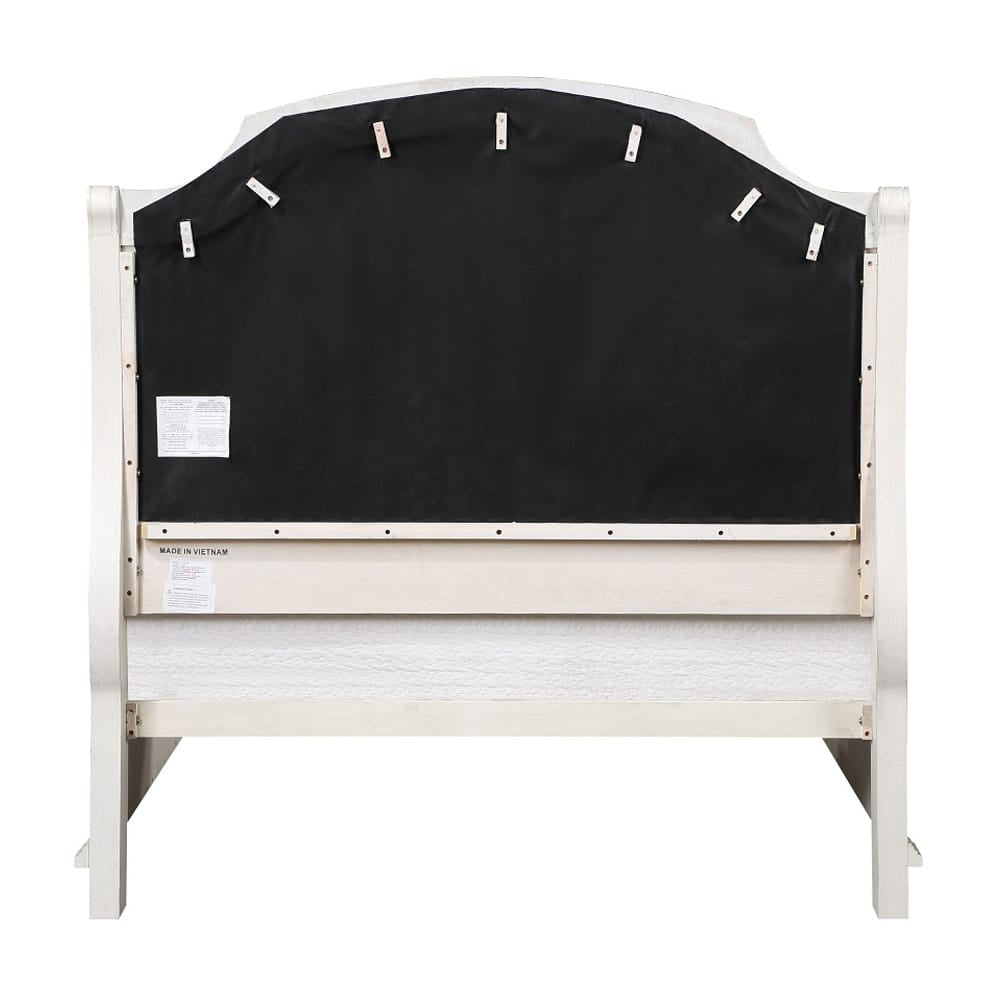 ACME Furniture - Jaqueline - Eastern King Bed - Gray Linen & Antique White Finish - BD01432EK view 5