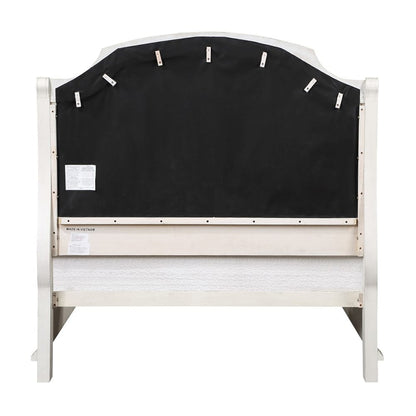 ACME Furniture - Jaqueline - Eastern King Bed - Gray Linen & Antique White Finish - BD01432EK view 5