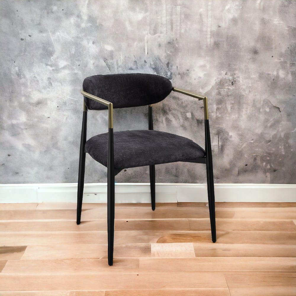 ACME Furniture - Jaramillo - Arm Chair (Set of 2)  - Beige Linen & Black  - DN02142A view 6