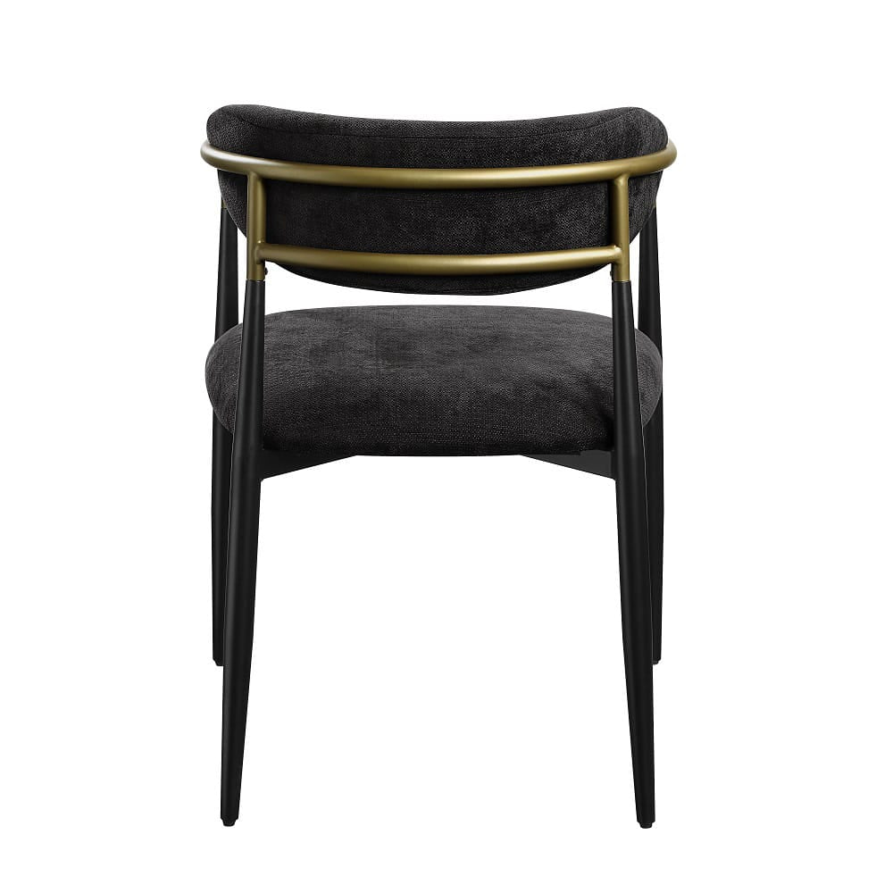 ACME Furniture - Jaramillo - Arm Chair (Set of 2)  - Black Chenille & Black  - DN02696A view 4