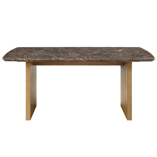 ACME Furniture - Jaramillo - Dining Table - Natural Marble Top & Natural  - DN03465 view 2