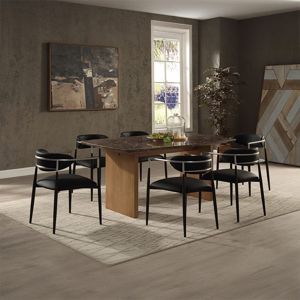 ACME Furniture - Jaramillo - Dining Table - Natural Marble Top & Natural  - DN03465 view 5