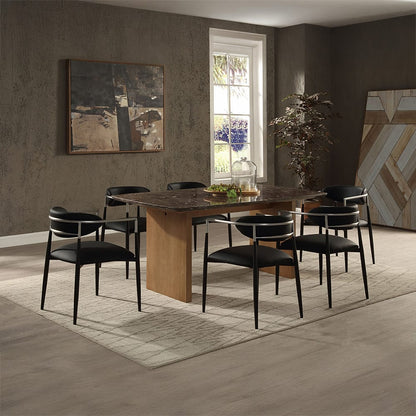 ACME Furniture - Jaramillo - Dining Table - Natural Marble Top & Natural  - DN03465 view 5