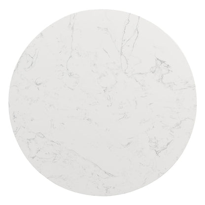 ACME Furniture - Jaramillo - End Table - White Engineered  Marble Top & Black  - LV04046 view 2
