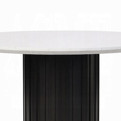 ACME Furniture - Jaramillo Round Dining Table - Engineering Marble Top & Black - DN02141 view 3