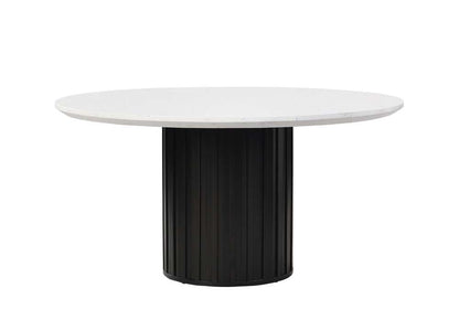ACME Furniture - Jaramillo Round Dining Table - Engineering Marble Top & Black - DN02141 veiw 1