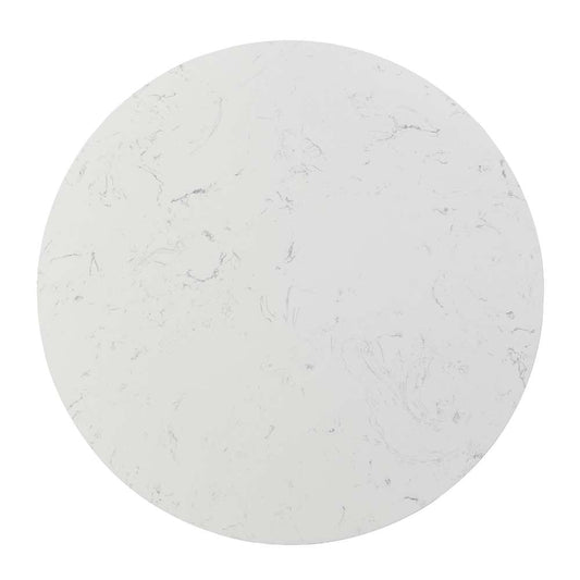 ACME Furniture - Jaramillo Round Dining Table - Engineering Marble Top & Black - DN02141 veiw 2