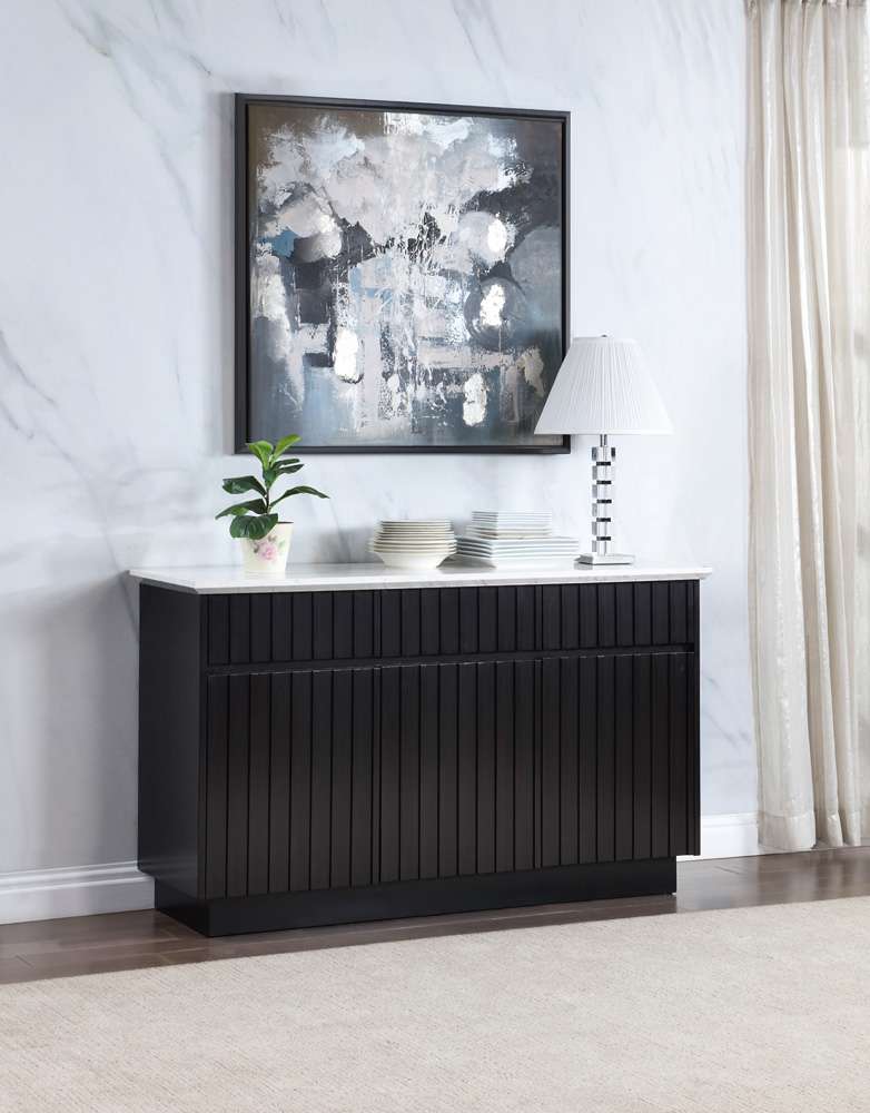 ACME Furniture - Jaramillo Server - Engineering Marble & Black - DN02475 veiw 1