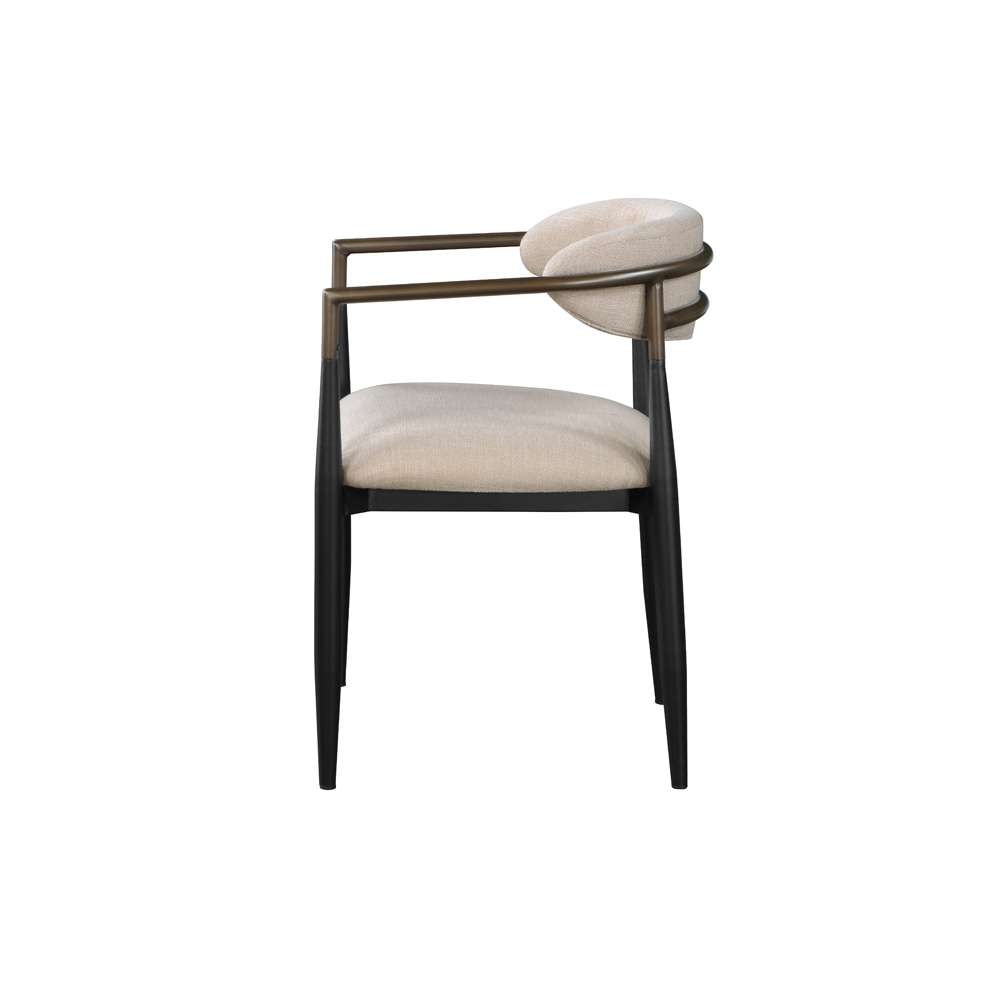 ACME Furniture - Jaramillo Side Chair (Set of 2) - Beige & Black - DN02142 view 3