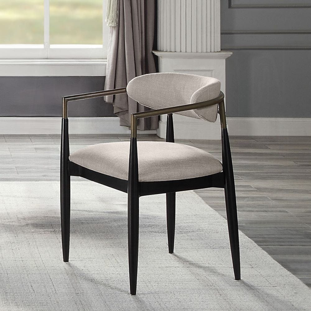 ACME Furniture - Jaramillo Side Chair (Set of 2) - Beige & Black - DN02142 view 5