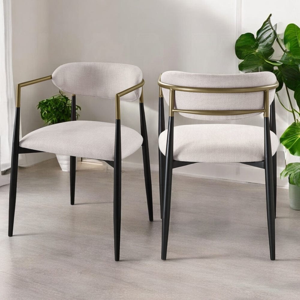 ACME Furniture - Jaramillo Side Chair (Set of 2) - Beige & Black - DN02142 view 6