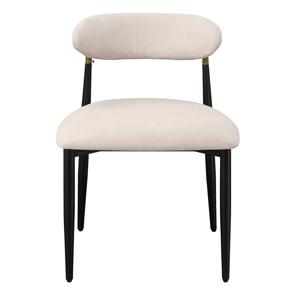 ACME Furniture - Jaramillo - Side Chair (Set of 2) - Beige Linen & Black  - DN02694A view 2