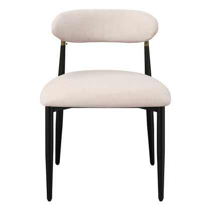 ACME Furniture - Jaramillo - Side Chair (Set of 2) - Beige Linen & Black  - DN02694A view 2