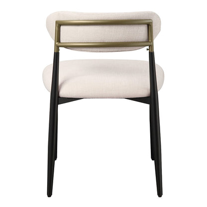 ACME Furniture - Jaramillo - Side Chair (Set of 2) - Beige Linen & Black  - DN02694A view 3