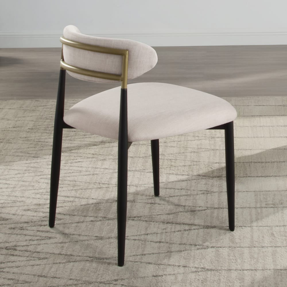 ACME Furniture - Jaramillo - Side Chair (Set of 2) - Beige Linen & Black  - DN02694A view 6