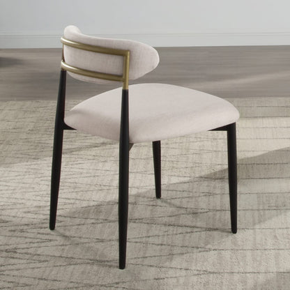 ACME Furniture - Jaramillo - Side Chair (Set of 2) - Beige Linen & Black  - DN02694A view 6