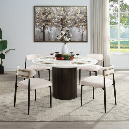 ACME Furniture - Jaramillo - Side Chair (Set of 2) - Beige Linen & Black  - DN02694A view 7
