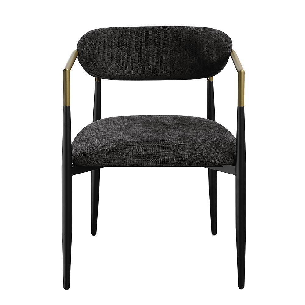 ACME Furniture - Jaramillo Side Chair (Set of 2) - Black Chenille & Black Finish - DN02696 view 2