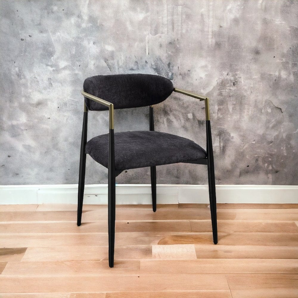 ACME Furniture - Jaramillo Side Chair (Set of 2) - Black Chenille & Black Finish - DN02696 view 6