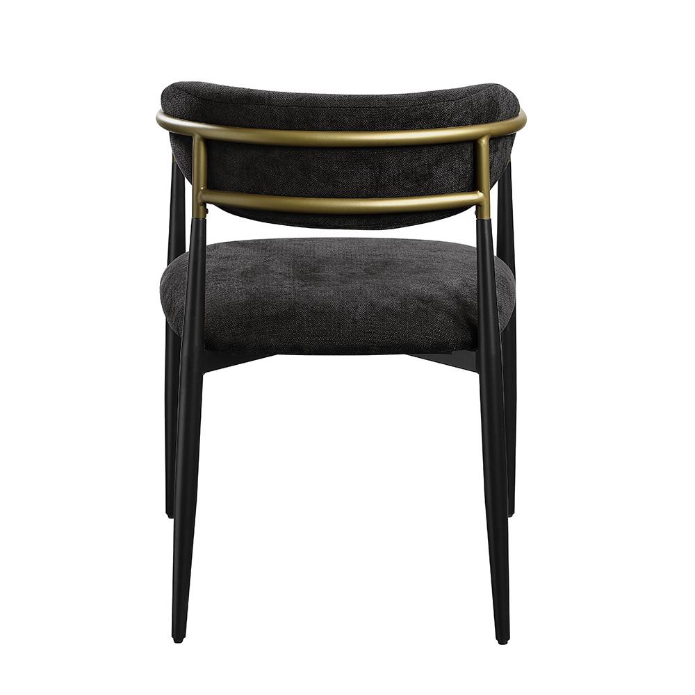 ACME Furniture - Jaramillo Side Chair (Set of 2) - Black Chenille & Black Finish - DN02696 veiw 4