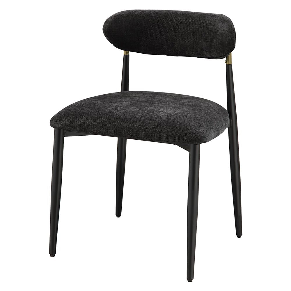 ACME Furniture - Jaramillo - Side Chair (Set of 2) - Black Chenille & Black  - DN02693A view 1