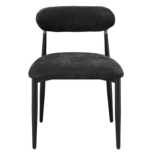 ACME Furniture - Jaramillo - Side Chair (Set of 2) - Black Chenille & Black  - DN02693A view 2