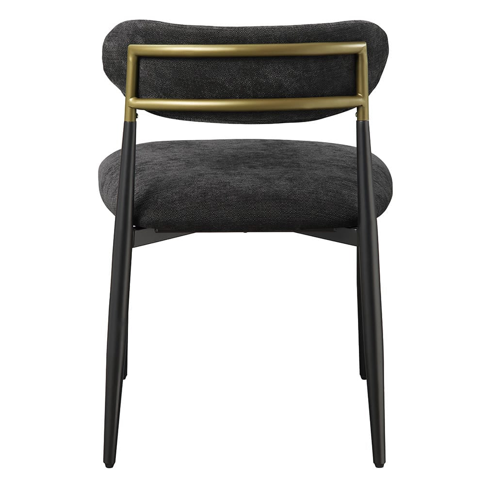 ACME Furniture - Jaramillo - Side Chair (Set of 2) - Black Chenille & Black  - DN02693A view 3