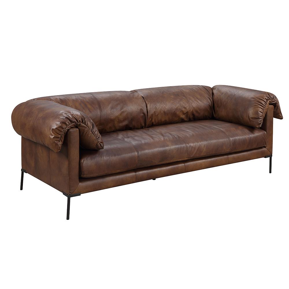 ACME Furniture - Jaron Sofa - Mocha Top Grain Leather - LV02980 veiw 2
