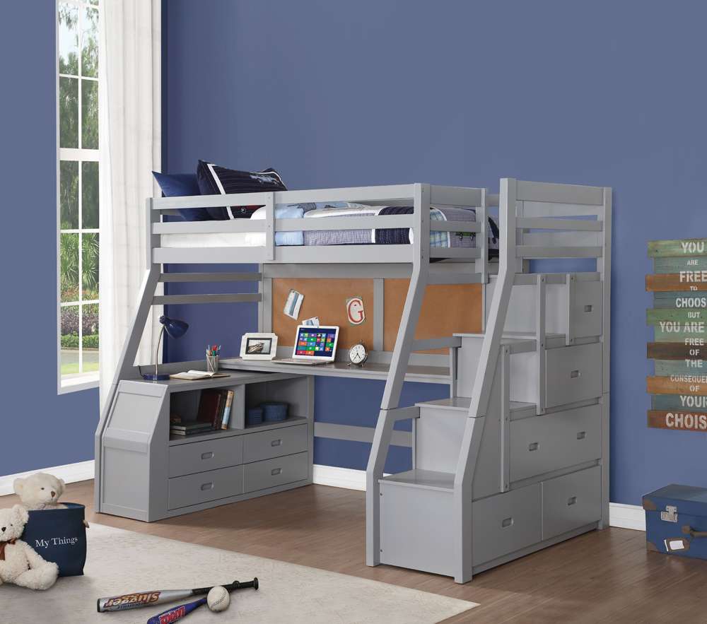 ACME Furniture - Jason II Loft Bed w/Storage Ladder - 37445 view 2