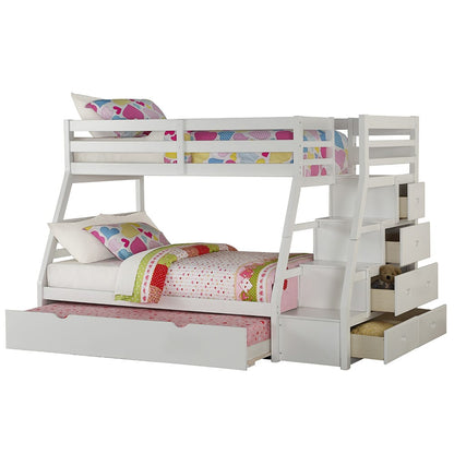 ACME Furniture - Jason (Storage) - Bunk Bed (T/F) w/Trundle (Full) & Storage - White - 37105A view 3