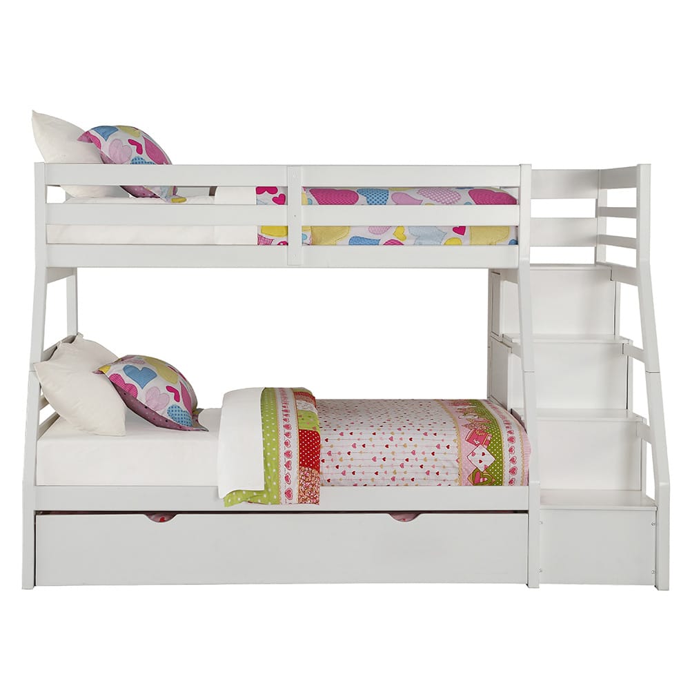 ACME Furniture - Jason (Storage) - Bunk Bed (T/F) w/Trundle (Full) & Storage - White - 37105A view 4