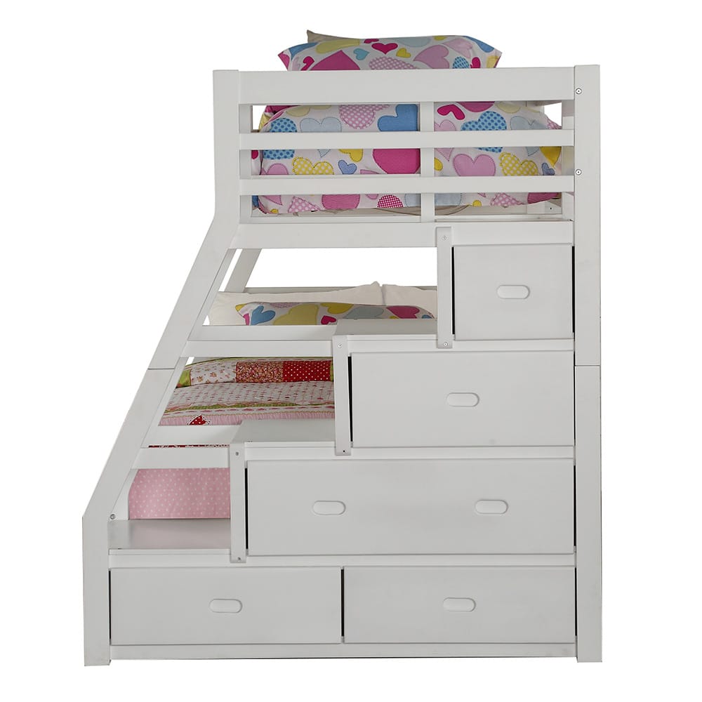 ACME Furniture - Jason (Storage) - Bunk Bed (T/F) w/Trundle (Full) & Storage - White - 37105A view 5