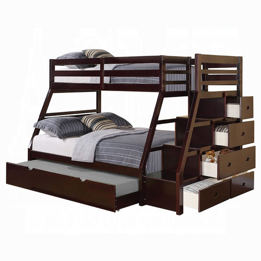 ACME Furniture - Jason Twin/Full Bunk Bed w/Storage Ladder & Trundle - 37015 view 1