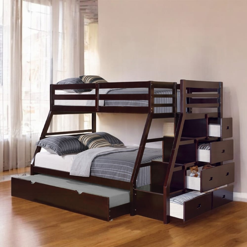 ACME Furniture - Jason Twin/Full Bunk Bed w/Storage Ladder & Trundle - 37015 view 6