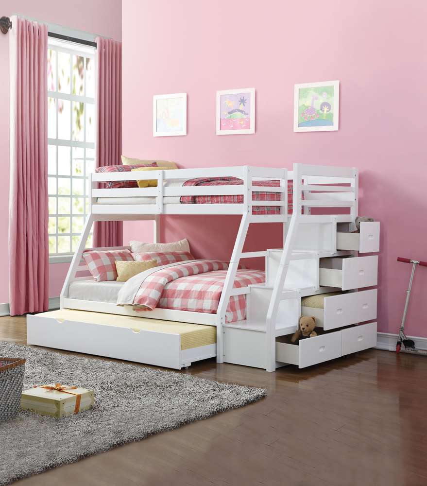 ACME Furniture - Jason Twin/Full Bunk Bed  w/Storage Ladder & Trundle - 37105 view 6