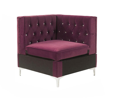 ACME Furniture - Jaszira - Modular - Wedge - Burgundy Velvet - 57334 view 1