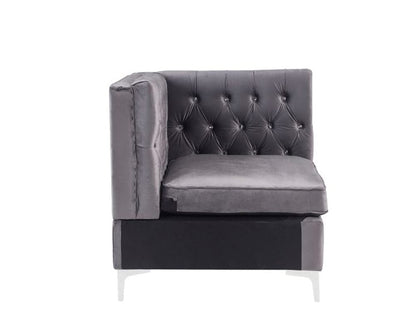 ACME Furniture - Jaszira - Modular - Wedge - Gray Velvet - 57374 view 3