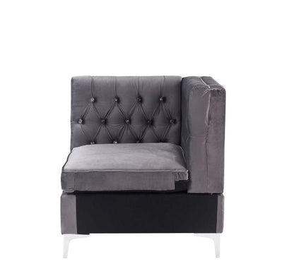 ACME Furniture - Jaszira - Modular - Wedge - Gray Velvet - 57374 view 4