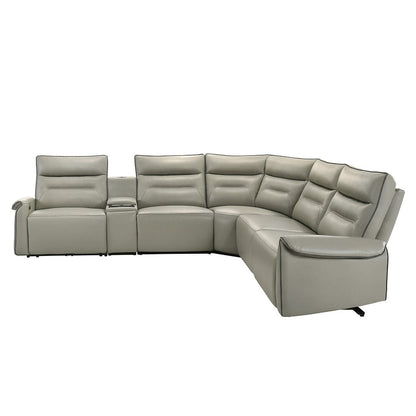 ACME Furniture - Jayke - Power Motion Sectional Sofa - Light Gray Top Grain Leather Match - LV04830 view 3