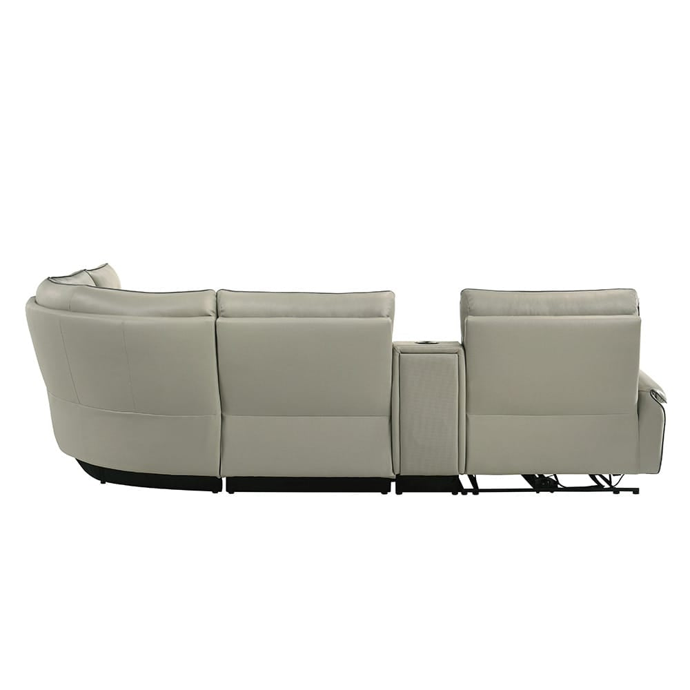 ACME Furniture - Jayke - Power Motion Sectional Sofa - Light Gray Top Grain Leather Match - LV04830 view 4