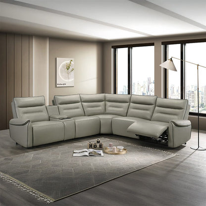ACME Furniture - Jayke - Power Motion Sectional Sofa - Light Gray Top Grain Leather Match - LV04830 view 5