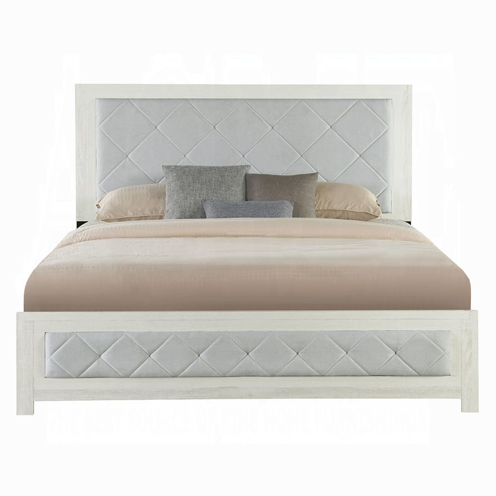 ACME Furniture - Jehoram - Eastern King Bed - Beige Linen & Beige  - BD04351EK view 2