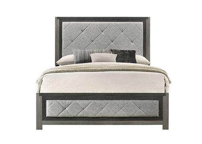 ACME Furniture - Jehoram Eastern King Bed - Gray Linen & Gray Finish - BD02721EK view 2