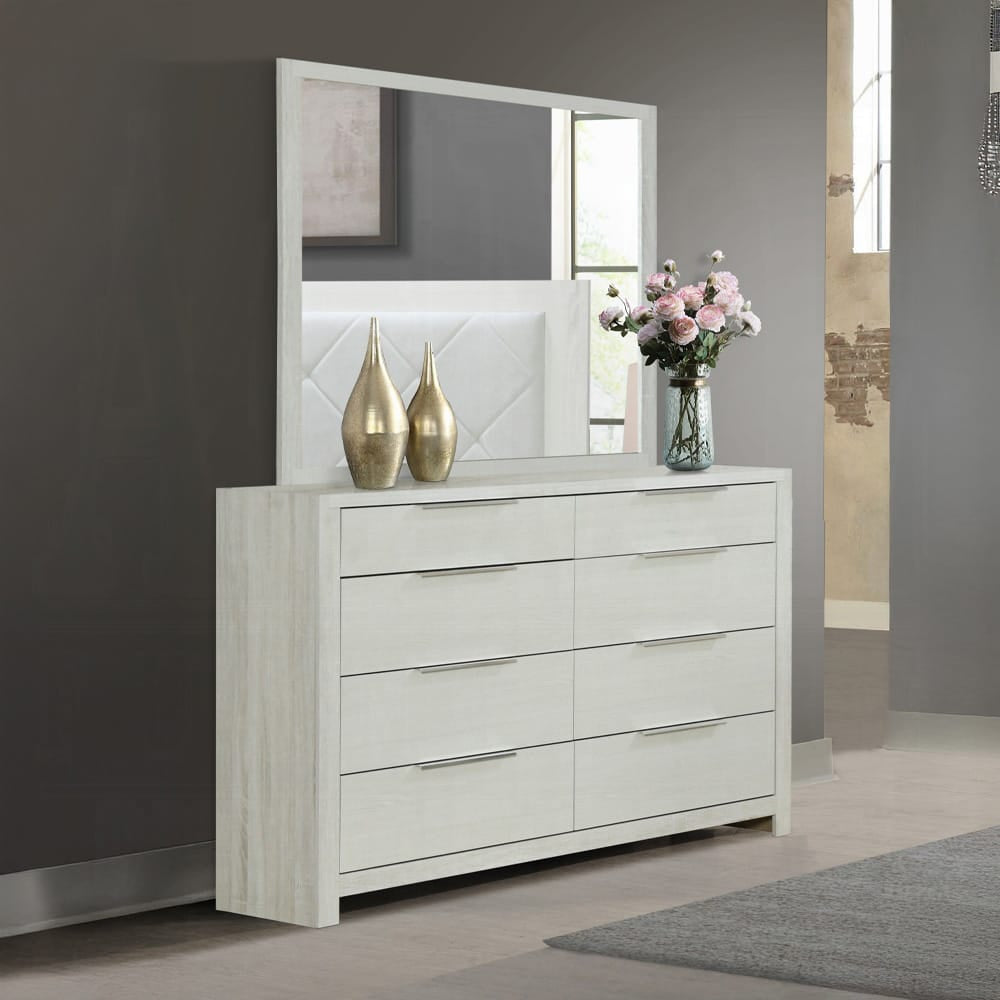 ACME Furniture - Jehoram - Mirror - Beige Linen & Beige  - BD04354 view 4